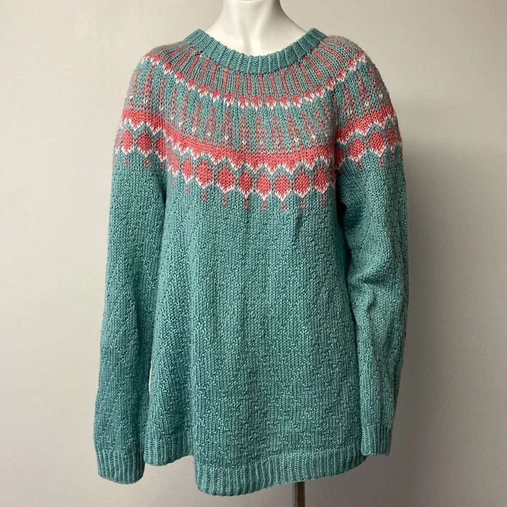 Handmade Crochet/Knit Pointelle Sweater - Picture 6 of 6